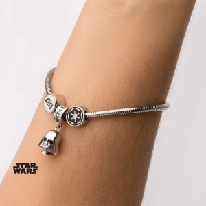 Body Vibe - Stainless steel Darth Vader charm bracelet