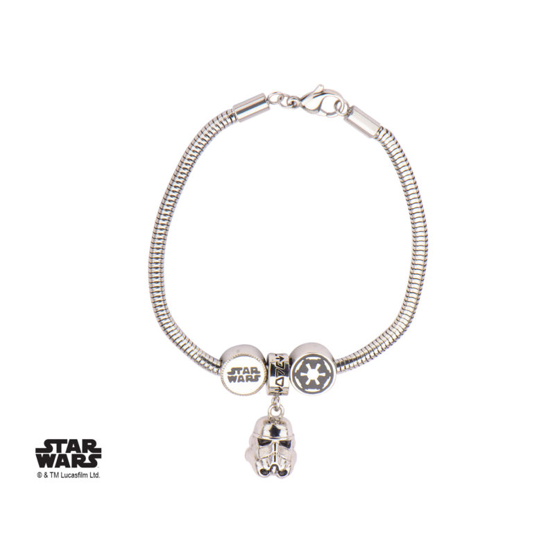 Body Vibe - Stainless steel Stormtrooper charm bracelet