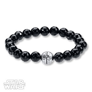 Kay Jewelers - Sterling silver Death Star onyx bracelet