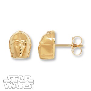 Kay Jewelers - 10k yellow gold C-3PO stud earrings