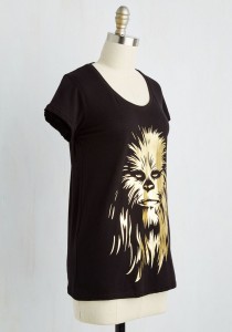 ModCloth - women's Chewbacca 'Ready to Boogie-Wookiee' t-shirt (front/side)