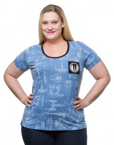 Thinkgeek - women's plus size Jedi blueprint t-shirt