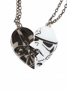 Hot Topic - Darth Vader and Stormtrooper 'heart' necklace set