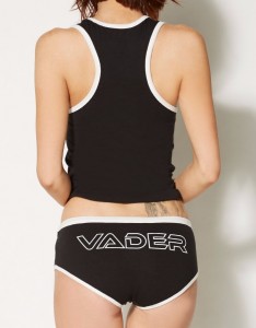 Spencers - women's Darth Vader tank pyjama set (back)