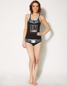 Spencers - women's Darth Vader tank pyjama set (front)