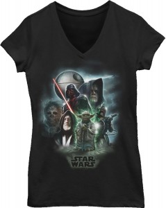 80's Tees - women's 'Universe Star Wars' v-neck t-shirt