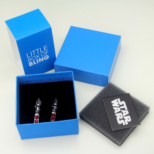HSN - 'bling' Darth Vader lightsaber earrings by SG@NYC, LLC (with packaging)