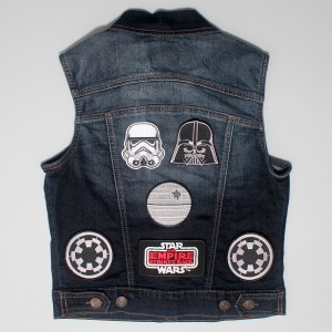 Denim vest with Star Wars patches