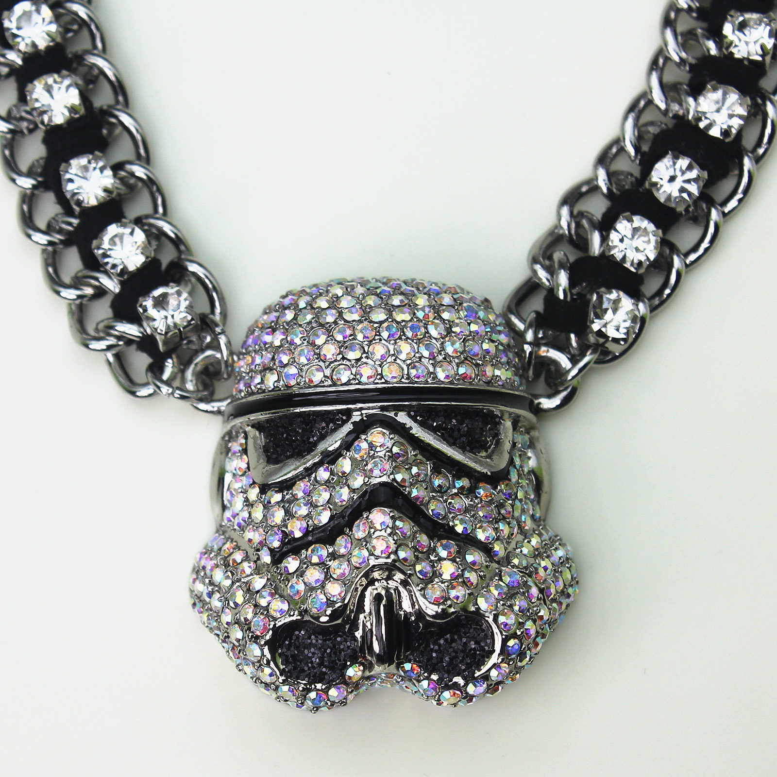 HSN - 'bling' Stormtrooper helmet necklace by SG@NYC, LLC 