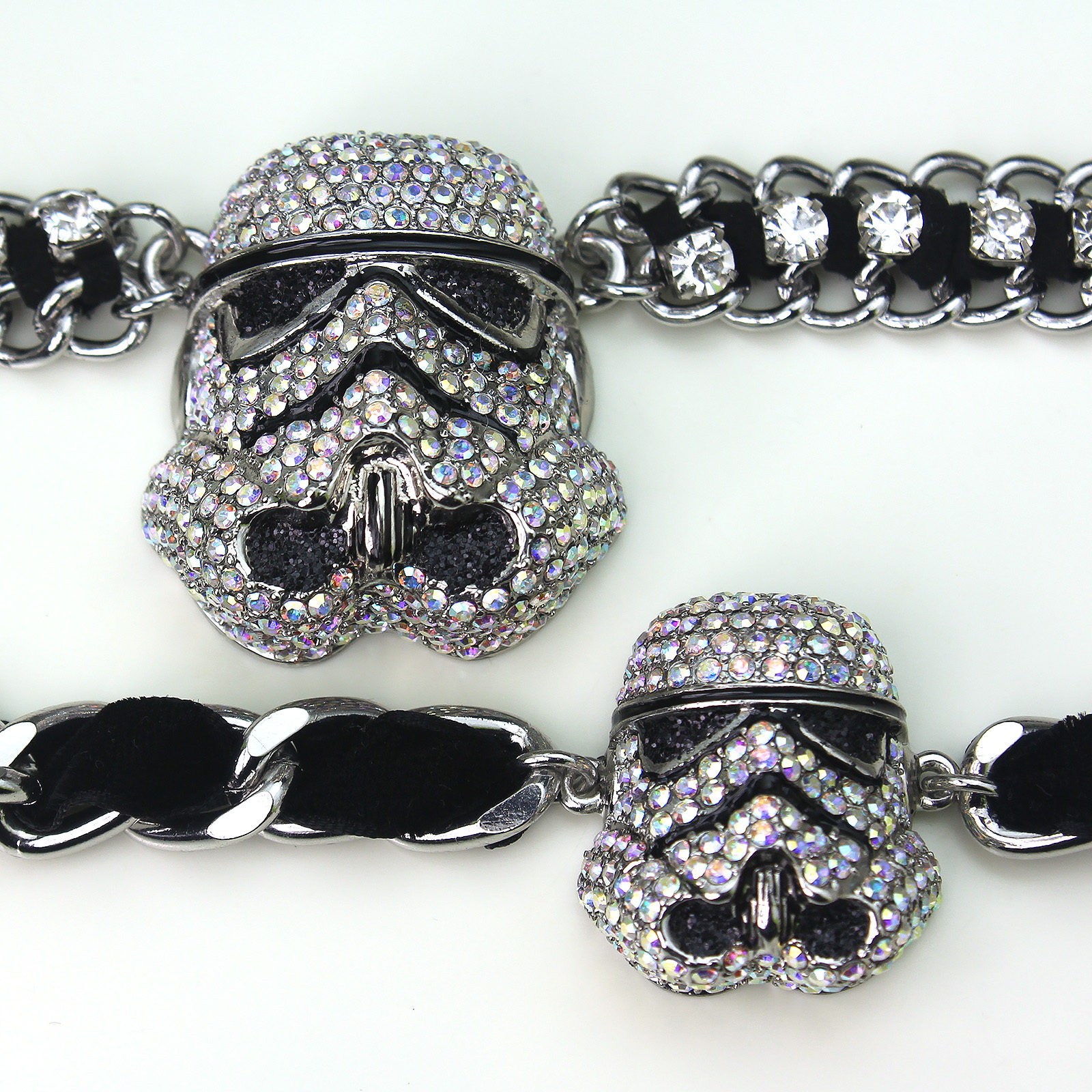 HSN - 'bling' Stormtrooper helmet jewelry by SG@NYC, LLC (size comparison)