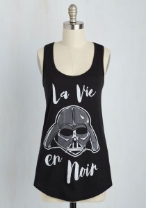 ModCloth - women's Darth Vader 'La Vie En Noir' tank top (front)