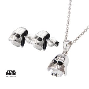 Body Vibe X Star Wars - Sterling Silver Darth Vader 3D jewelry set