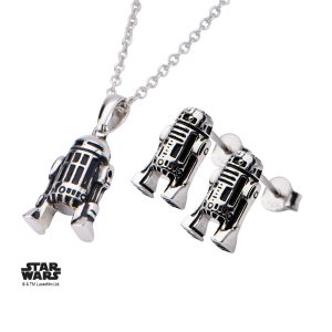 Body Vibe X Star Wars - Sterling Silver R2-D2 3D jewelry set