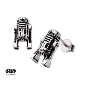 Body Vibe X Star Wars - Sterling Silver R2-D2 3D stud earrings