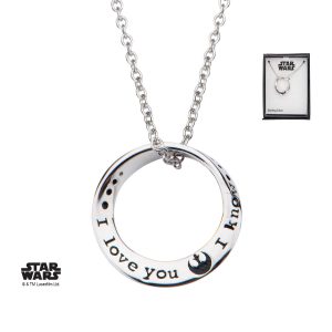 Body Vibe x Star Wars - Sterling Silver 'I Love You' - 'I Know' necklace