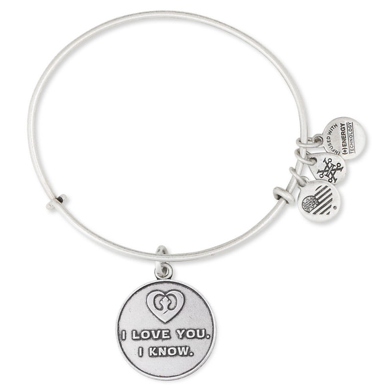 Disney Store - Alex And Ani 'I Love You - I Know' bracelet (silver tone)