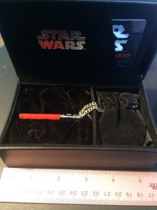 Noble Wealth - Darth Vader jade lightsaber necklace