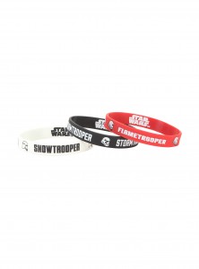 Hot Topic - Loungefly Star Wars trooper rubber bracelet 3-pack