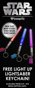 Loungefly - Free light up lightsaber keychain with Star Wars purchase