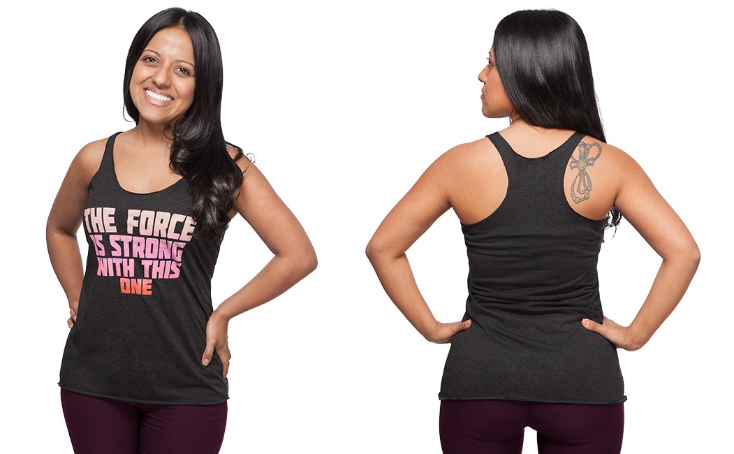 Thinkgeek - women's 'Force Is Strong' racerback tank top