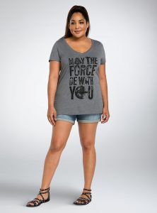 Torrid - women's plus size Star Wars 'May The Force' t-shirt