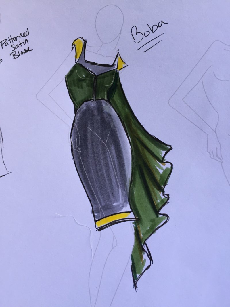 Elhoffer Design - Boba Fett dress concept sketch