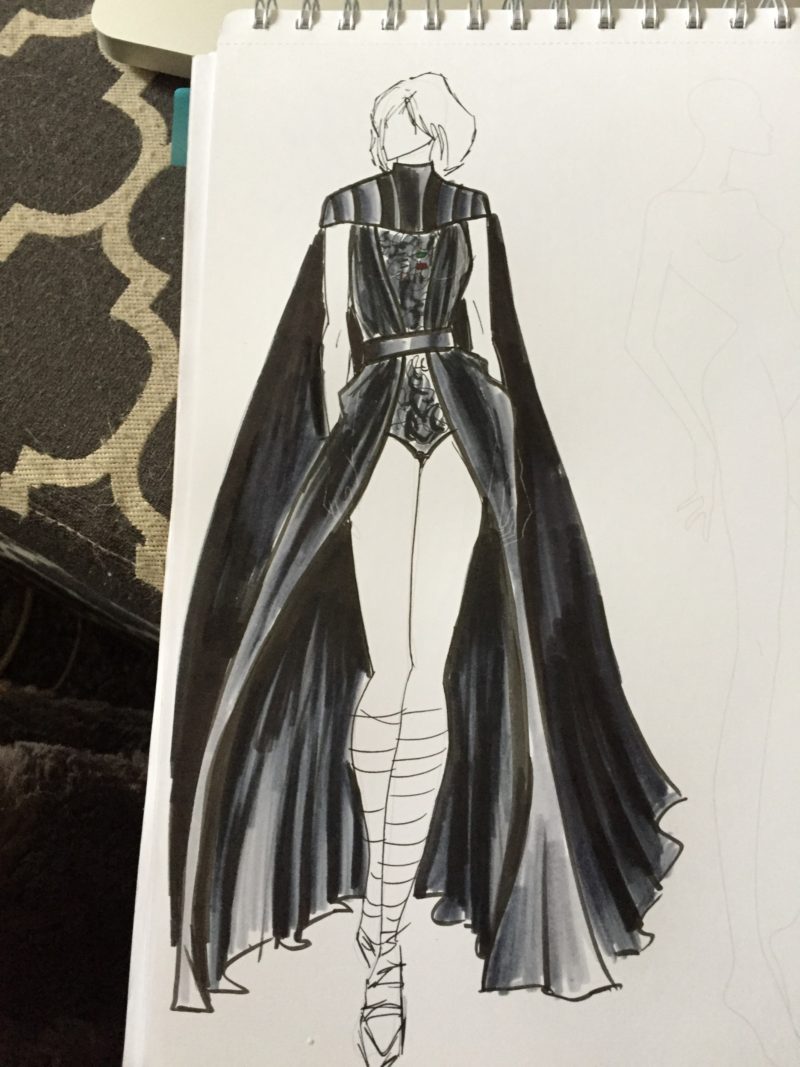 Elhoffer Design - Couture Vader concept sketch