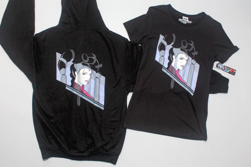 Women's Queen Amidala t-shirt and unisex hoodie from We Love Fine