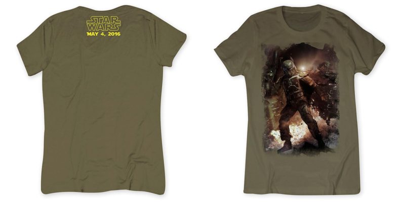 Disney Store - women's Boba Fett 'May the 4th' limited release tees