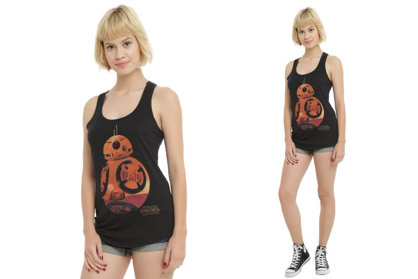 BB-8 silhouette tank top at Hot Topic