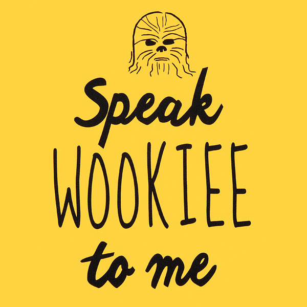 Thinkgeek - women's 'Speak Wookiee To Me' tank top