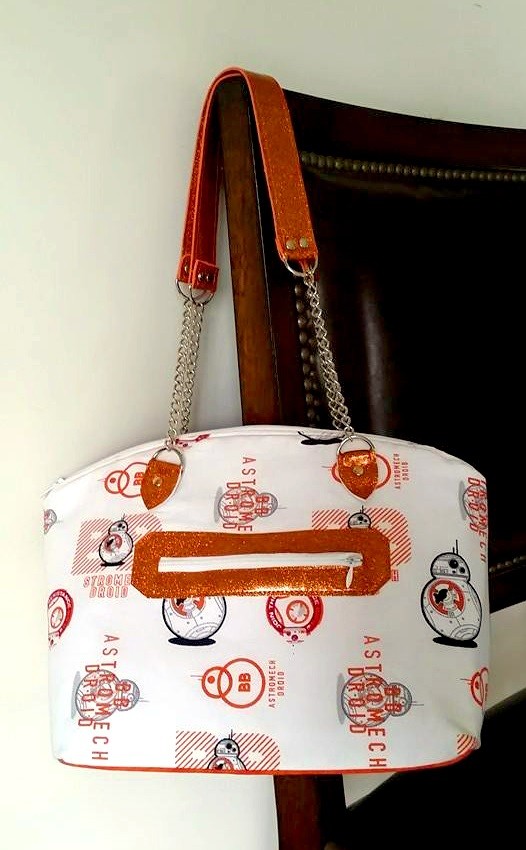 BenaeQuee Creations - Star Wars BB-8 and Glitter Vinyl Dome Purse