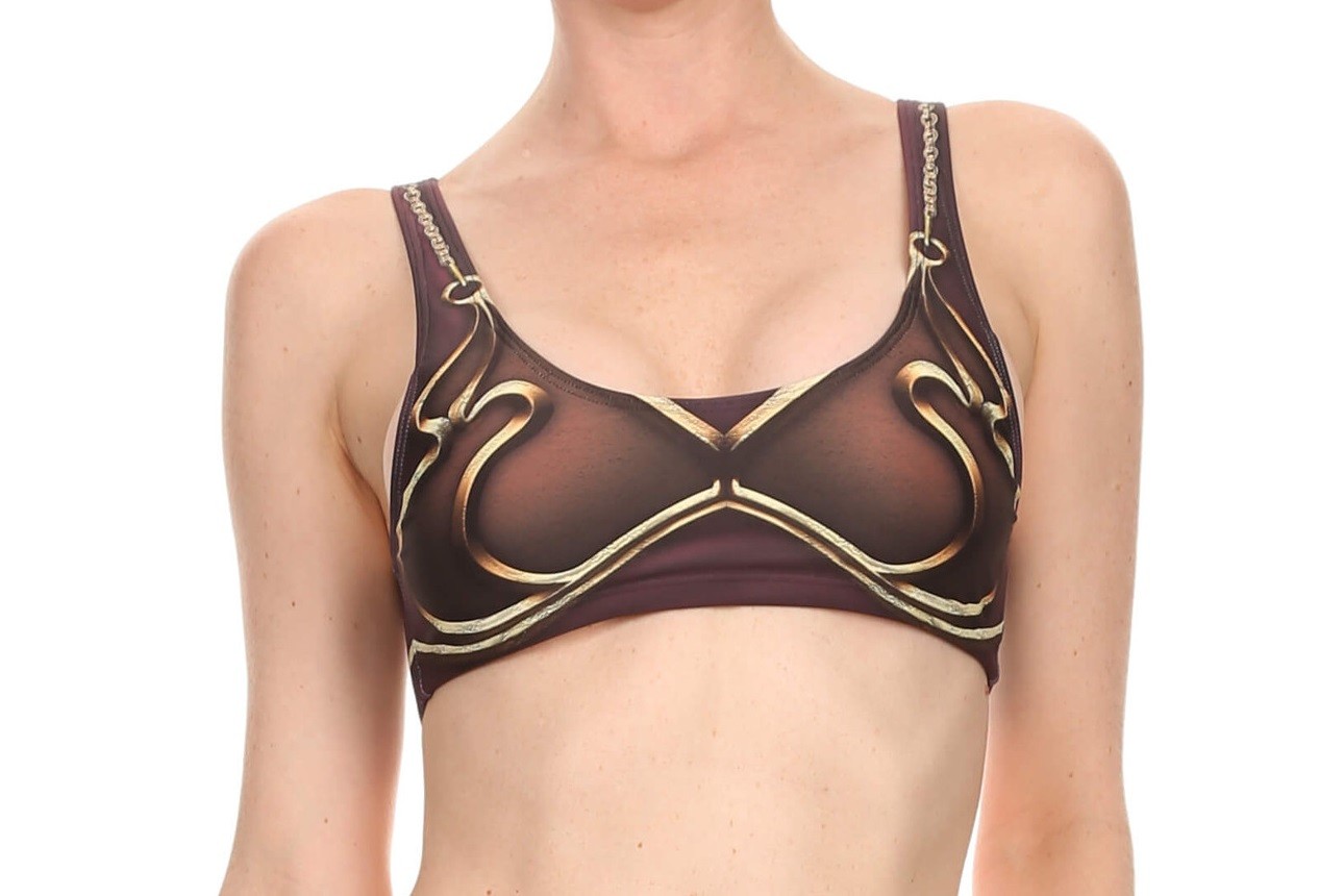 Poprageous - 'Gold Metal' metal bikini inspired swimwear