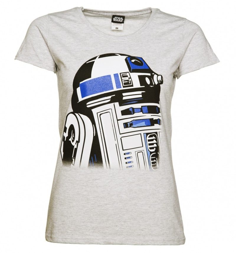 TruffleShuffle - women's grey R2-D2 t-shirt