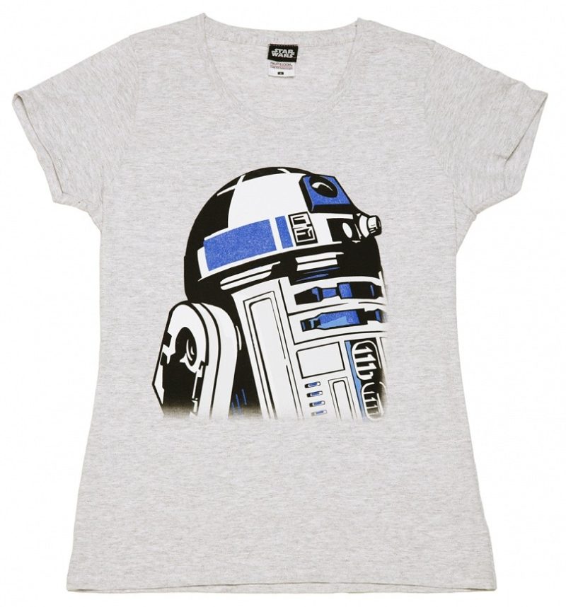 TruffleShuffle - women's grey R2-D2 t-shirt