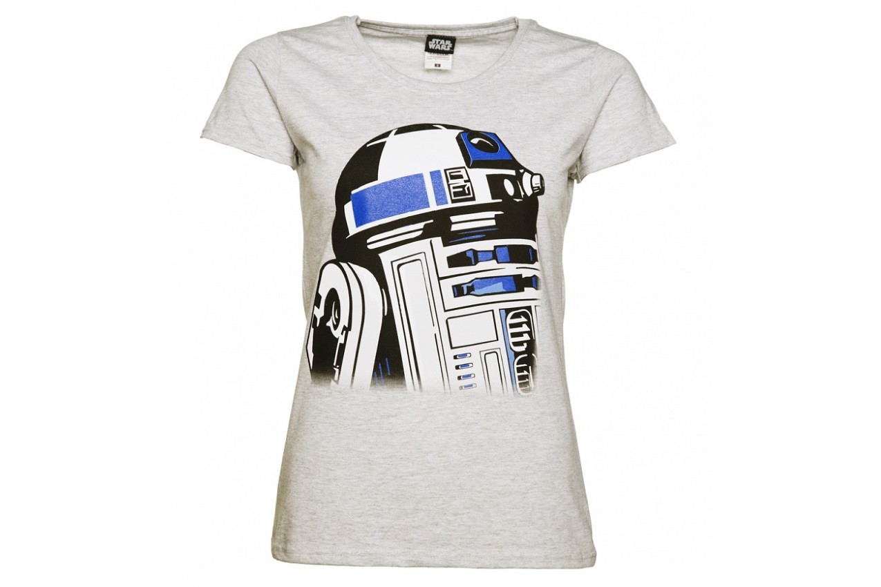 TruffleShuffle - women's grey R2-D2 t-shirt