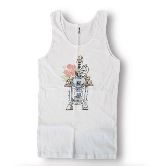 Beep Boop Beep Clothing - women's R2-D2's Tropical Hideaway muscle tank