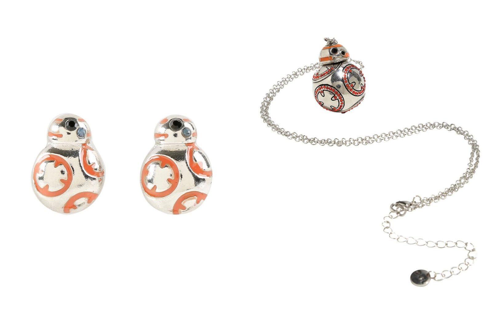Hot Topic - BB-8 stud earrings and necklace