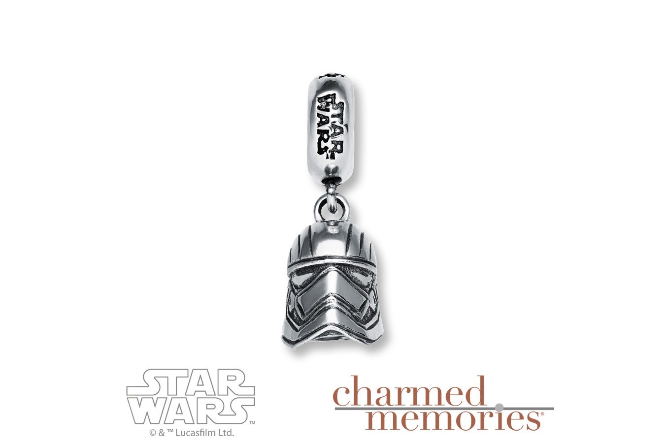 Sterling silver Captain Phasma dangle charm