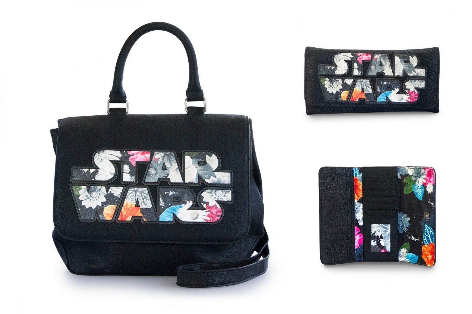 Loungefly - Star Wars floral logo crossbody and wallet