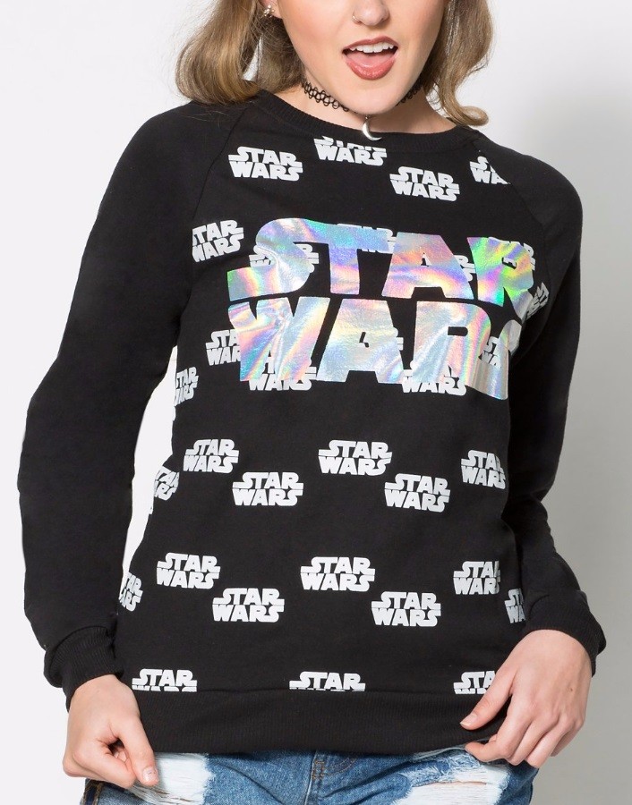 Spencers - women's Star Wars hologram sweatshirt