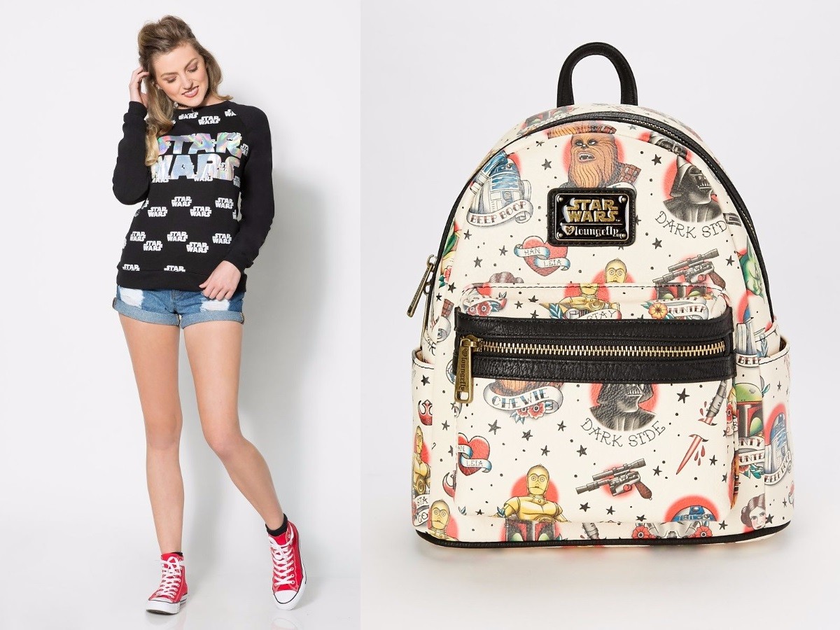 Spencers - women's Star Wars sweatshirt and Loungefly backpack