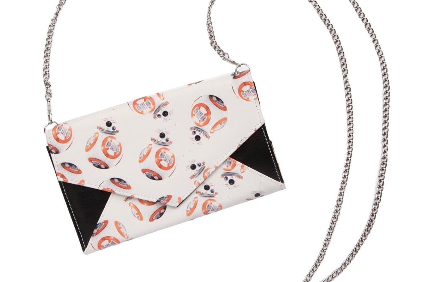 BB-8 envelope clutch with shoulder chain