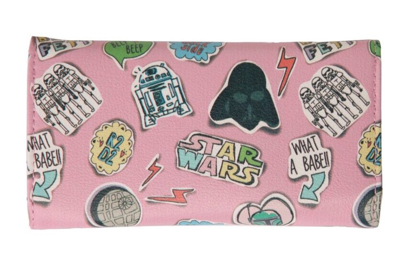 Amazon - women's Star Wars Sketched Comic pink trifold wallet