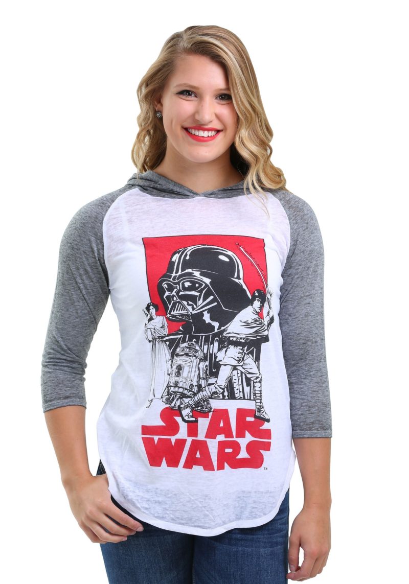 Fun - women's Star Wars hooded raglan shirt