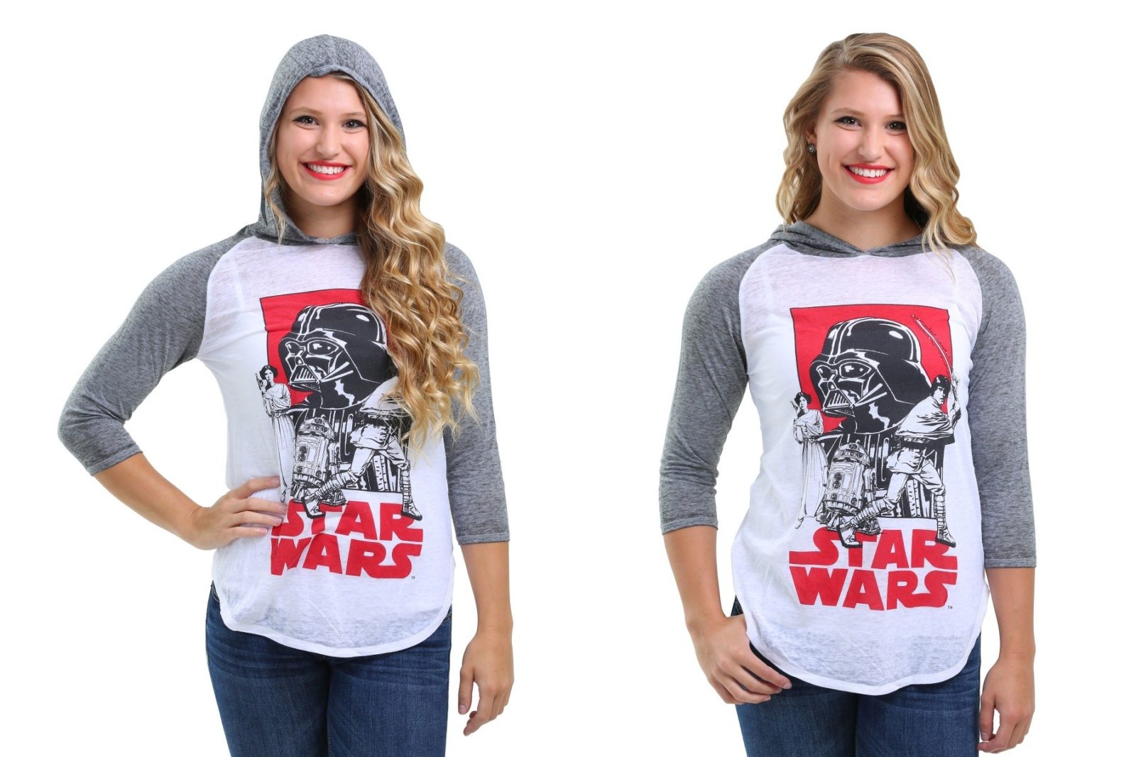 Fun - women's Star Wars hooded raglan shirt