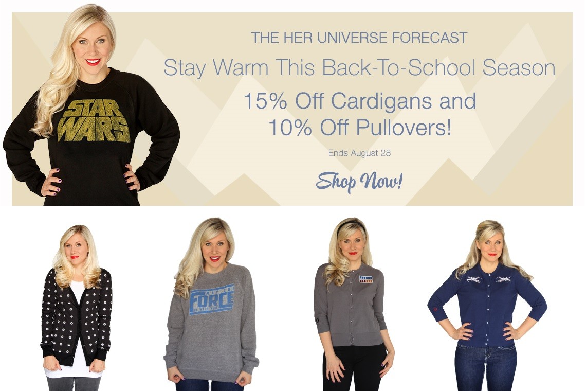 Her Universe - sale on cardigans and pullovers