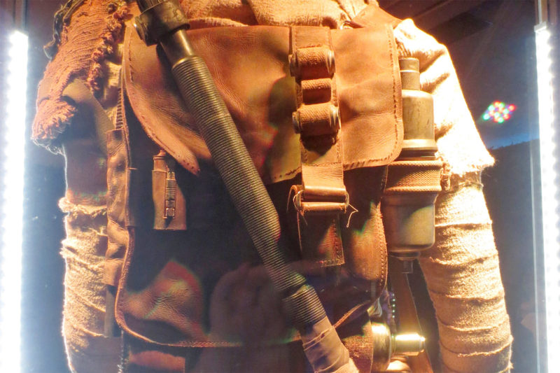 Screen used Rey backpack on display at Celebration Anaheim
