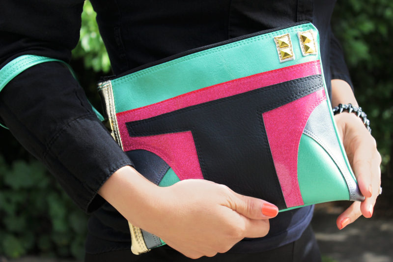 Sent From Mars - Boba Fett inspired clutch bag with wristlet