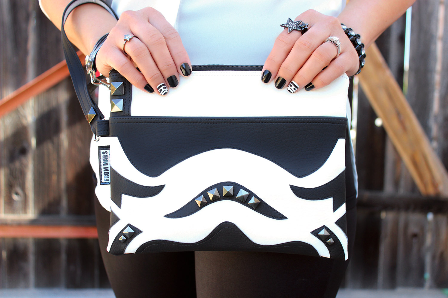 Sent From Mars - Stormtrooper inspired clutch bag with wristlet